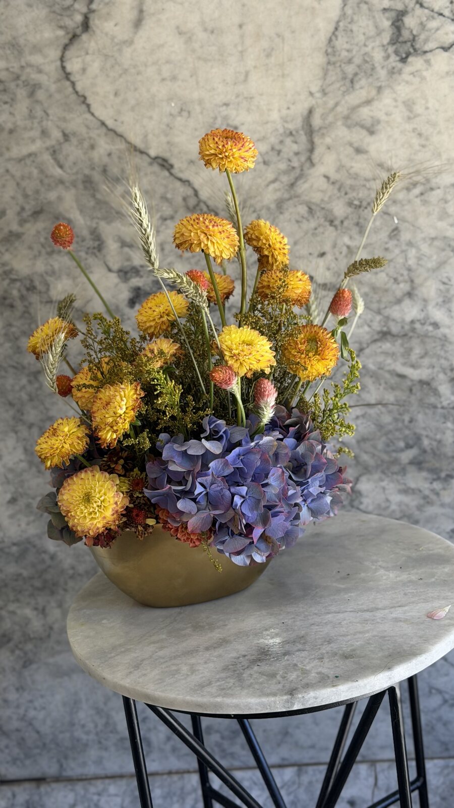 Seasonal arrangement in the Lovely Coven studio